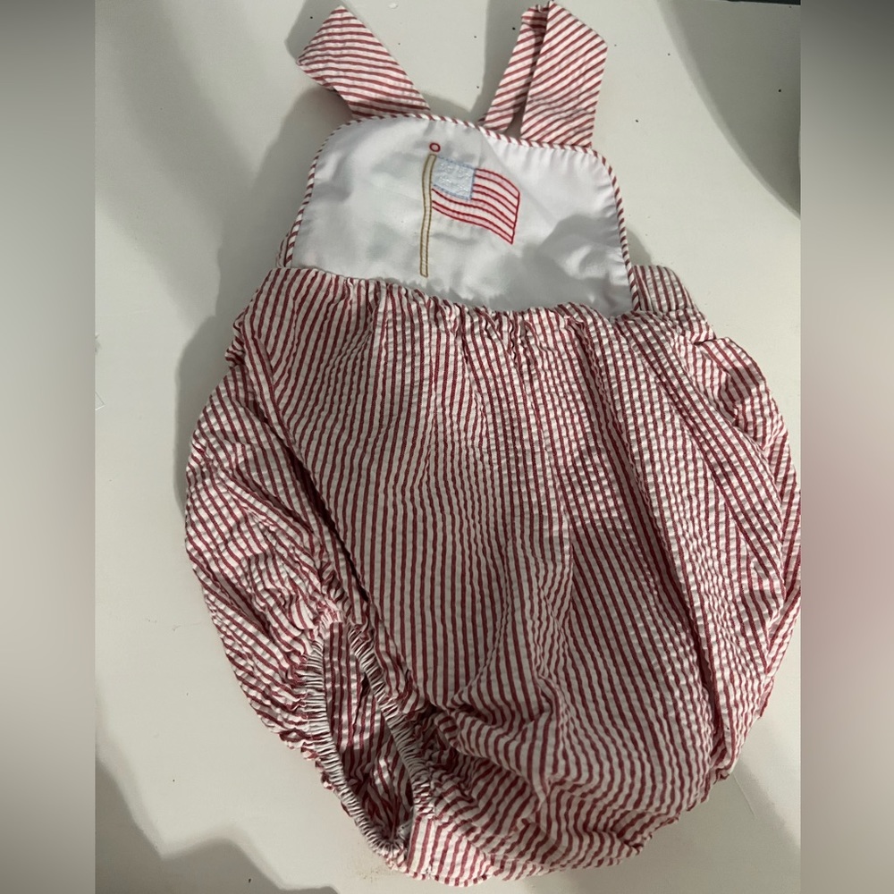 Little English American flag bubble 6month